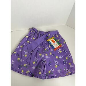 NEW Vintage McKids Girls Purple Floral Shorts Size 8